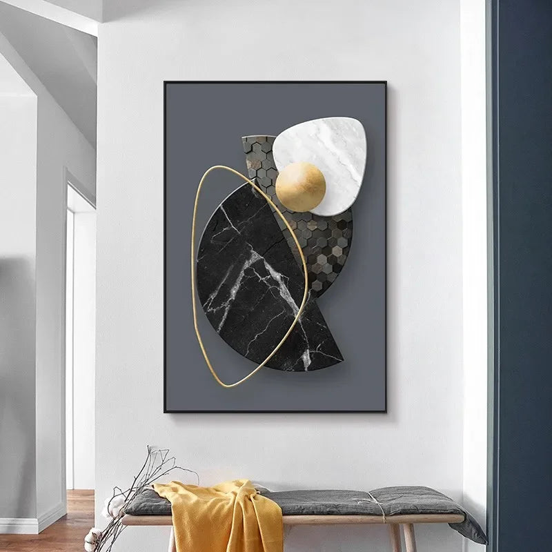 Modern Abstract Geometric Canvas Wall Art