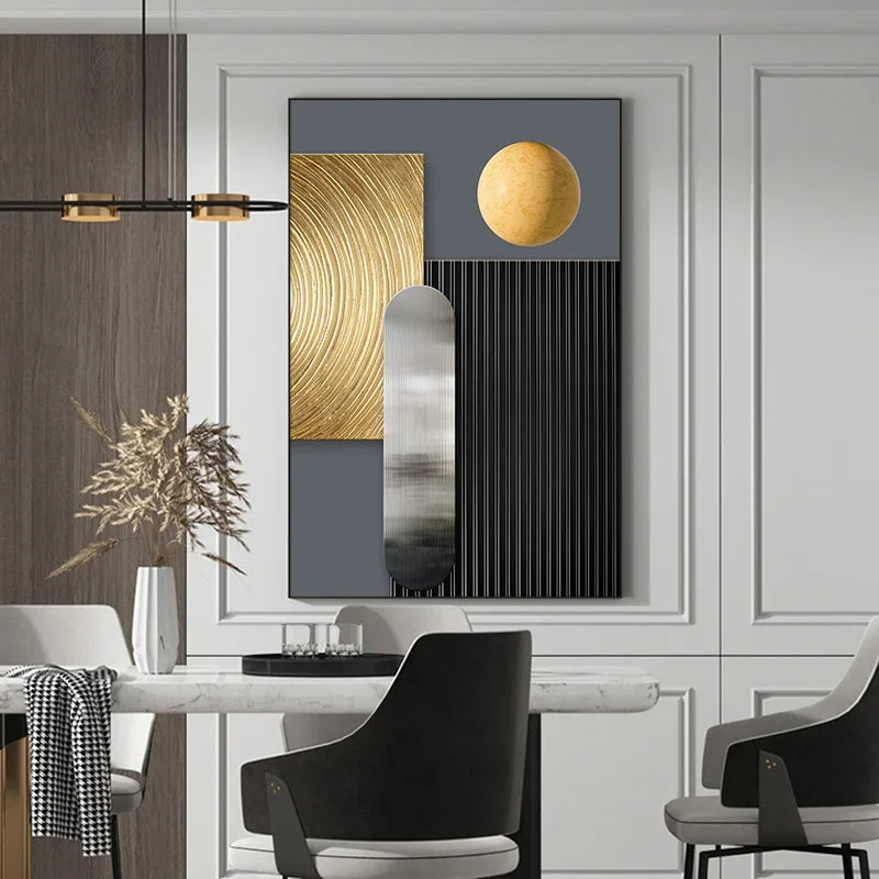 Modern Abstract Geometric Canvas Wall Art