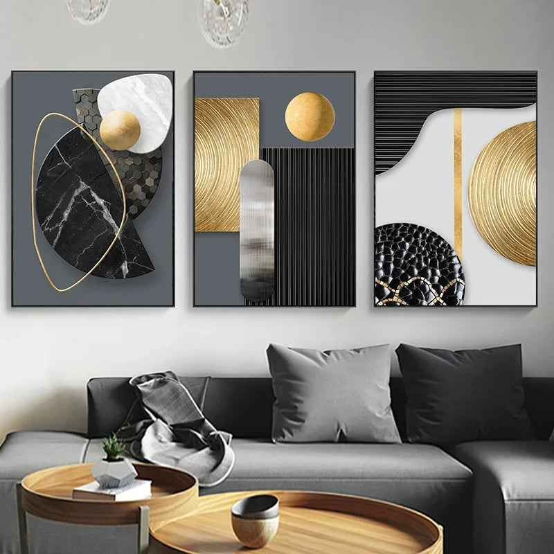 Modern Abstract Geometric Canvas Wall Art