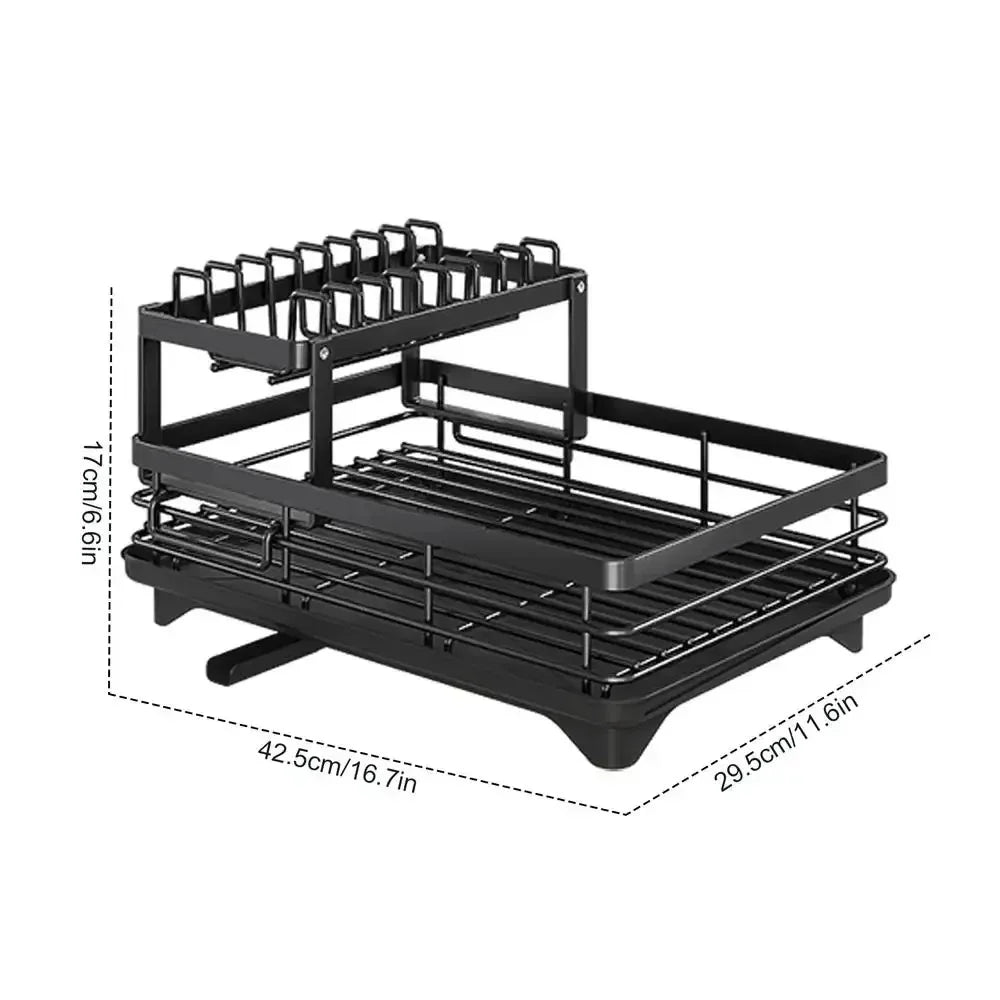 Dish Drying Rack with Drainboard