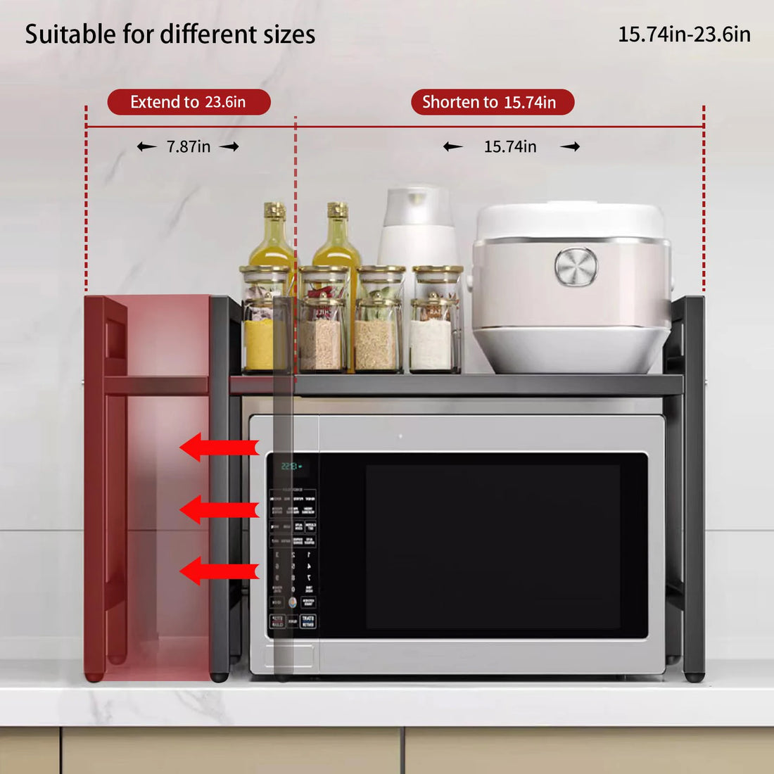 Microwave Shelf Organizer