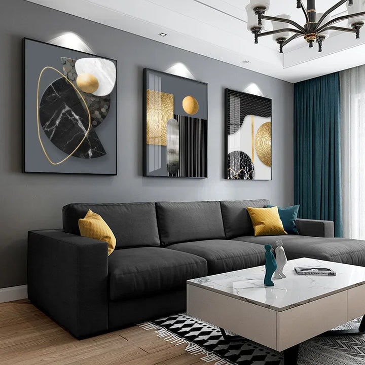 Modern Abstract Geometric Canvas Wall Art