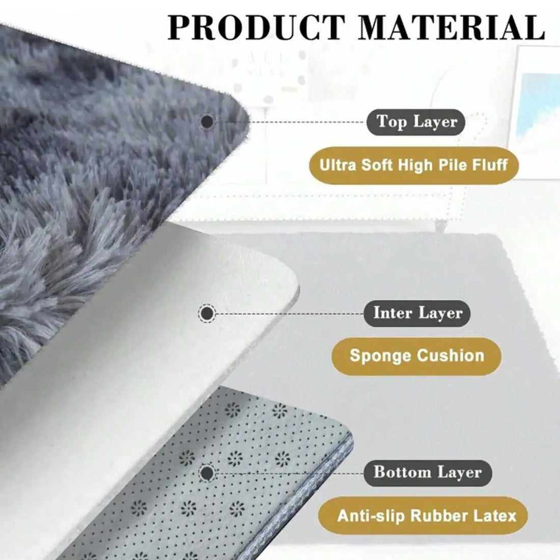 Modern Soft Fluffy Plush Carpet